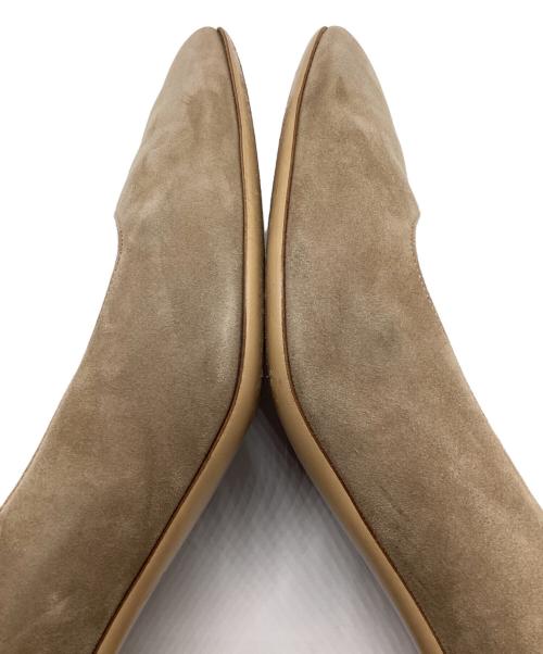 Salvatore Ferragamo（サルヴァトーレ フェラガモ）Salvatore Ferragamo (サルヴァトーレ フェラガモ) チャンキーヒールパンプス ベージュ サイズ:9の古着・服飾アイテム