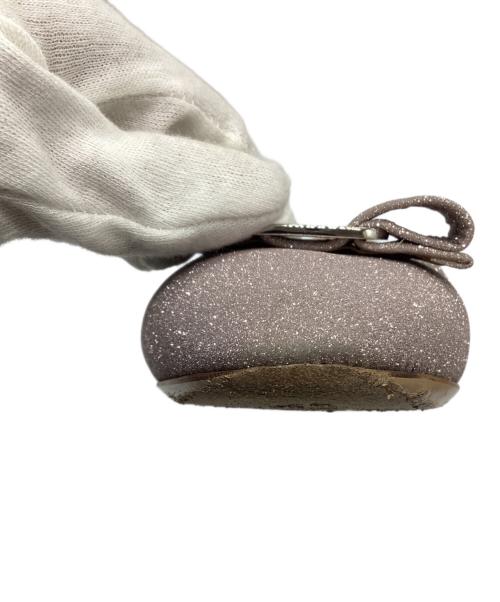 Salvatore Ferragamo（サルヴァトーレ フェラガモ）Salvatore Ferragamo (サルヴァトーレ フェラガモ) ヴァラリボン ラメパンプス ピンク サイズ:8の古着・服飾アイテム