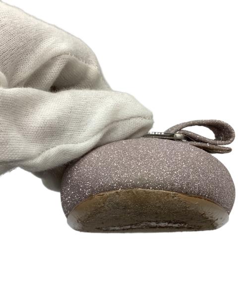 Salvatore Ferragamo（サルヴァトーレ フェラガモ）Salvatore Ferragamo (サルヴァトーレ フェラガモ) ヴァラリボン ラメパンプス ピンク サイズ:8の古着・服飾アイテム