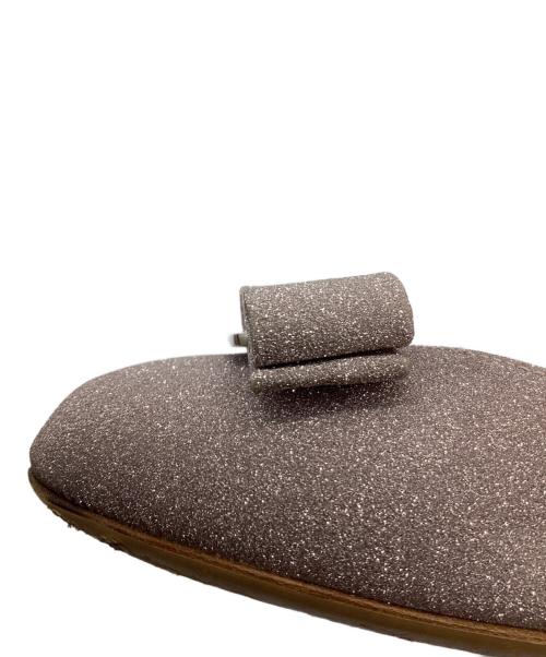 Salvatore Ferragamo（サルヴァトーレ フェラガモ）Salvatore Ferragamo (サルヴァトーレ フェラガモ) ヴァラリボン ラメパンプス ピンク サイズ:8の古着・服飾アイテム