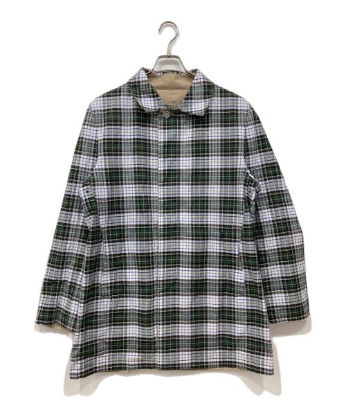 MACKINTOSH PHILOSOPHY（マッキントッシュ フィロソフィー）MACKINTOSH PHILOSOPHY (マッキントッシュ フィロソフィー) リバーシブルコート グリーン×ホワイト サイズ:40の古着・服飾アイテム