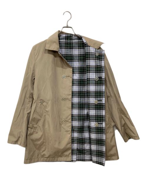 MACKINTOSH PHILOSOPHY（マッキントッシュ フィロソフィー）MACKINTOSH PHILOSOPHY (マッキントッシュ フィロソフィー) リバーシブルコート グリーン×ホワイト サイズ:40の古着・服飾アイテム