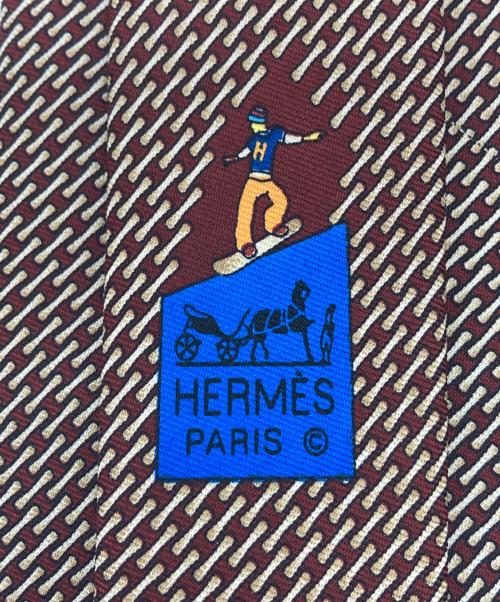 HERMES（エルメス）HERMES (エルメス) シルクネクタイ ブラウン サイズ:-の古着・服飾アイテム