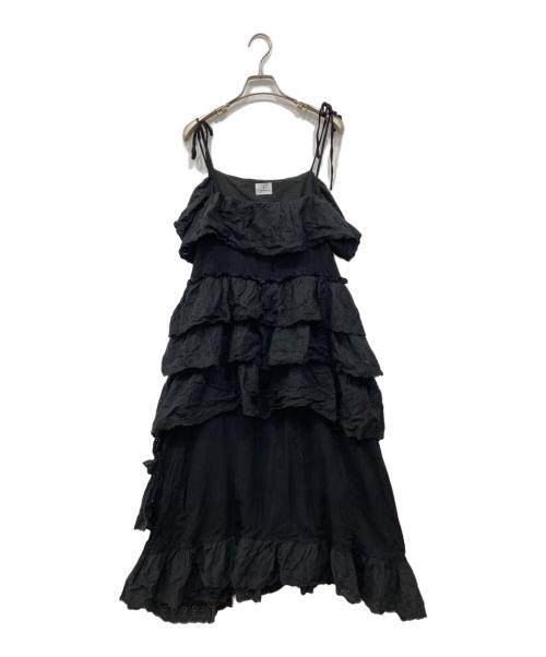 merry jenny（メリージェニー）merry jenny (メリージェニー) イレギュラーレースキャミワンピース ブラック サイズ:Fの古着・服飾アイテム