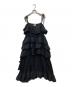 merry jenny（メリージェニー）の古着「イレギュラーレースキャミワンピース」｜ブラック