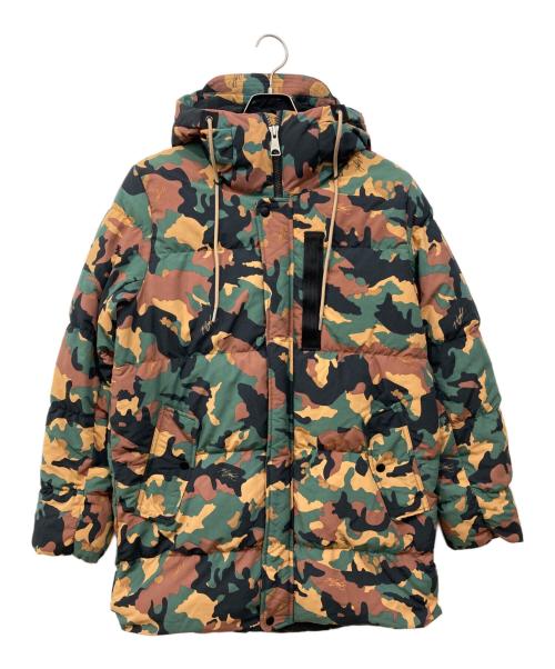 JORDAN（ジョーダン）JORDAN (ジョーダン) オール オーバープリント ダウンジャケット カーキ×ベージュ サイズ:Sの古着・服飾アイテム