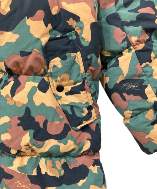 JORDAN（ジョーダン）JORDAN (ジョーダン) オール オーバープリント ダウンジャケット カーキ×ベージュ サイズ:Sの古着・服飾アイテム