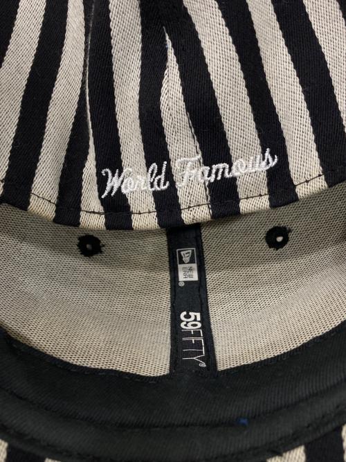SUPREME（シュプリーム）SUPREME (シュプリーム) キャップ ホワイト×ブラック サイズ:7 1/2(59.6cm)の古着・服飾アイテム
