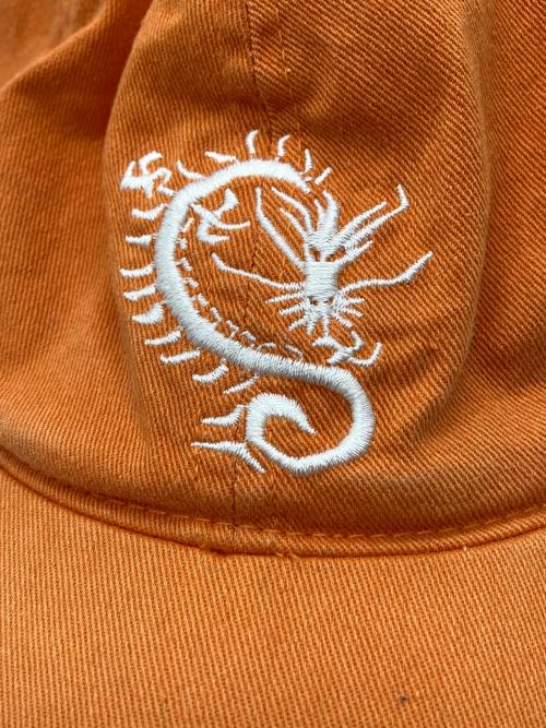 stussy（ステューシー）stussy (ステューシー) 90's ドラゴン刺繍キャップ オレンジ サイズ:S-Mの古着・服飾アイテム