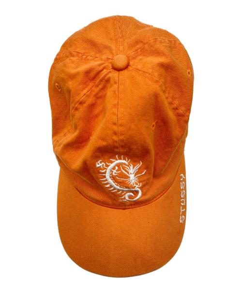 stussy（ステューシー）stussy (ステューシー) 90's ドラゴン刺繍キャップ オレンジ サイズ:S-Mの古着・服飾アイテム
