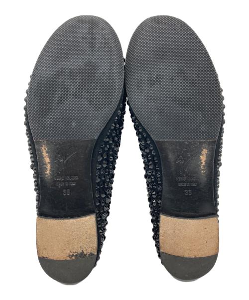 GIUSEPPE ZANOTTI（ジュゼッペザノッティ）GIUSEPPE ZANOTTI (ジュゼッペザノッティ) ビジュースリッポン ブラック サイズ:38の古着・服飾アイテム