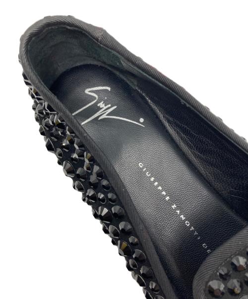 GIUSEPPE ZANOTTI（ジュゼッペザノッティ）GIUSEPPE ZANOTTI (ジュゼッペザノッティ) ビジュースリッポン ブラック サイズ:38の古着・服飾アイテム