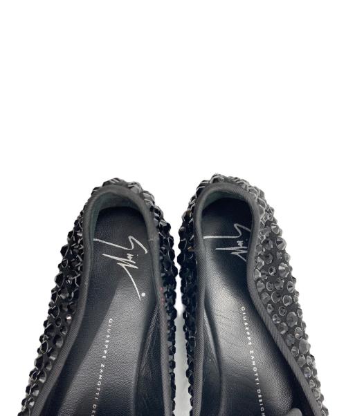 GIUSEPPE ZANOTTI（ジュゼッペザノッティ）GIUSEPPE ZANOTTI (ジュゼッペザノッティ) ビジュースリッポン ブラック サイズ:38の古着・服飾アイテム