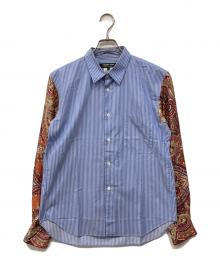 COMME des GARCONS HOMME DEUX（コムデギャルソン オム ドゥ）の古着「切替ストライプシャツ」｜ブルー