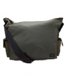 PORTER（ポーター）の古着「PRISM SHOULDER BAG / プリズムショルダーバッグ」｜カーキ