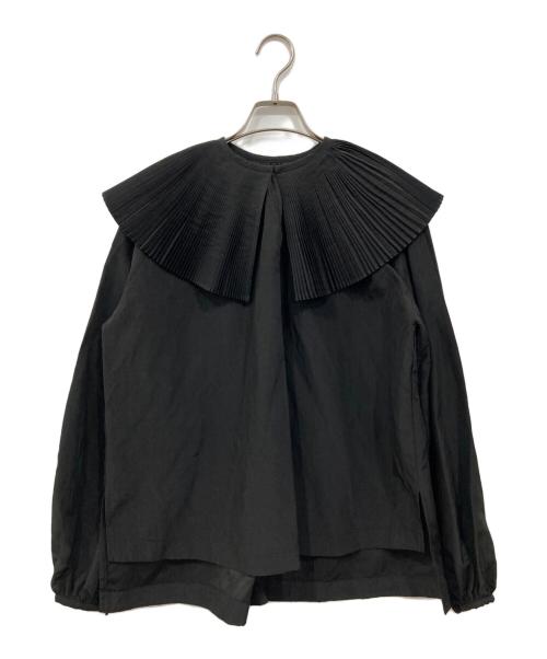 machatt（マチャット）machatt (マチャット) プリーツ オーバーカラー ブラウス ブラック サイズ:Freeの古着・服飾アイテム