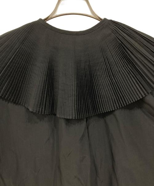 machatt（マチャット）machatt (マチャット) プリーツ オーバーカラー ブラウス ブラック サイズ:Freeの古着・服飾アイテム