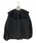 machatt（マチャット）の古着「プリーツ オーバーカラー ブラウス」｜ブラック