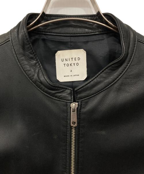 UNITED TOKYO（ユナイテッドトーキョー）UNITED TOKYO (ユナイテッドトーキョー) シングルライダースジャケット ブラック サイズ:2の古着・服飾アイテム