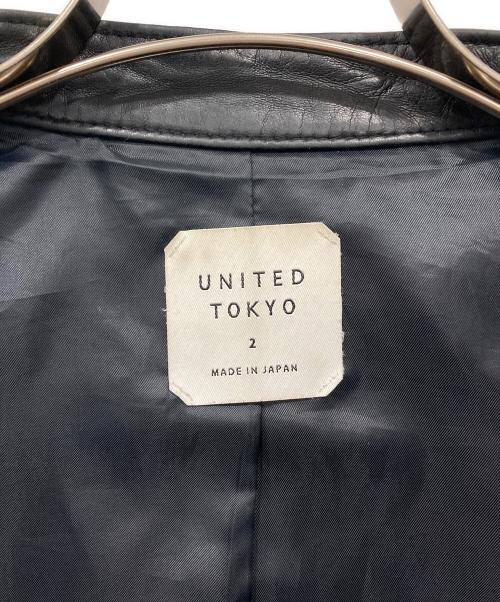 UNITED TOKYO（ユナイテッドトーキョー）UNITED TOKYO (ユナイテッドトーキョー) シングルライダースジャケット ブラック サイズ:2の古着・服飾アイテム