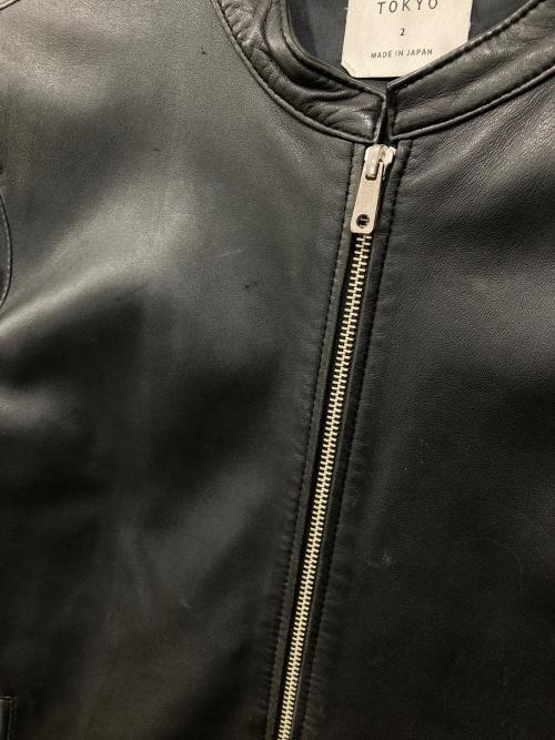 UNITED TOKYO（ユナイテッドトーキョー）UNITED TOKYO (ユナイテッドトーキョー) シングルライダースジャケット ブラック サイズ:2の古着・服飾アイテム
