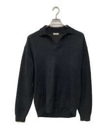 BEAUTY&YOUTH（ビューティーアンドユース）の古着「ペイパー アゼ スキッパー ニット」｜グレー