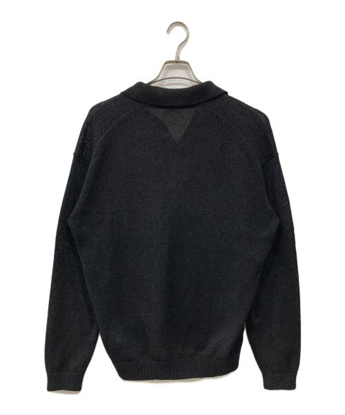 BEAUTY&YOUTH（ビューティーアンドユース）BEAUTY&YOUTH (ビューティーアンドユース) ペイパー アゼ スキッパー ニット グレー サイズ:XLの古着・服飾アイテム