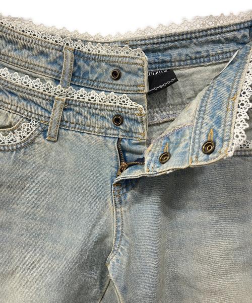 sculptor（スカルプター）sculptor (スカルプター) ダブルウェスト ブーツカット デニム インディゴ サイズ:Sの古着・服飾アイテム