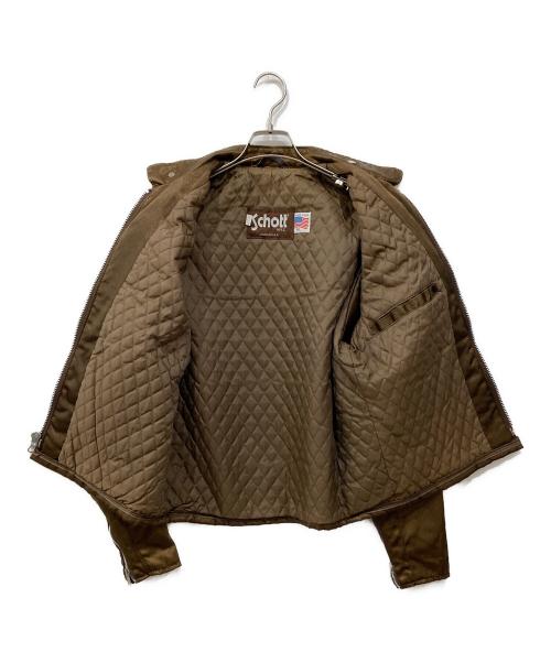 Schott（ショット）Schott (ショット) シングルライダースジャケット ブラウン サイズ:Mの古着・服飾アイテム