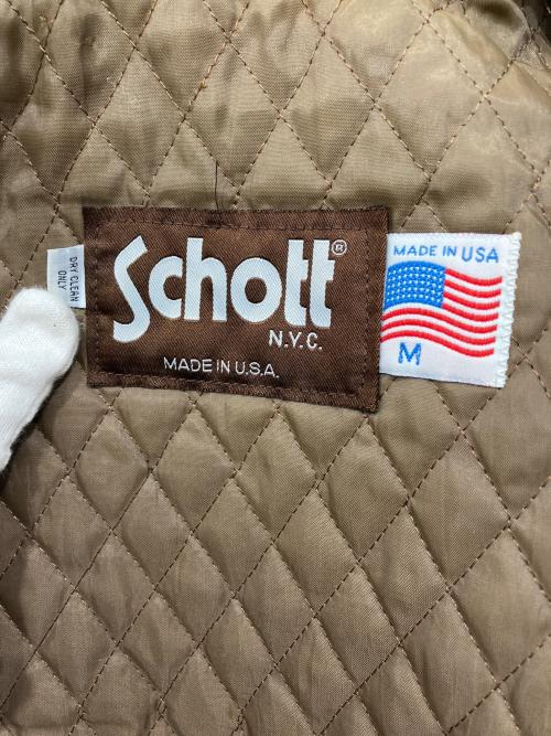 Schott（ショット）Schott (ショット) シングルライダースジャケット ブラウン サイズ:Mの古着・服飾アイテム