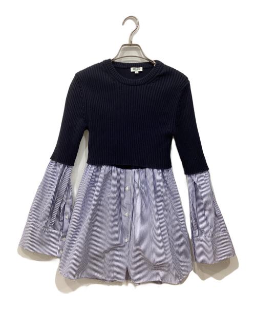 KENZO（ケンゾー）KENZO (ケンゾー) レイヤードニット ネイビー サイズ:38の古着・服飾アイテム