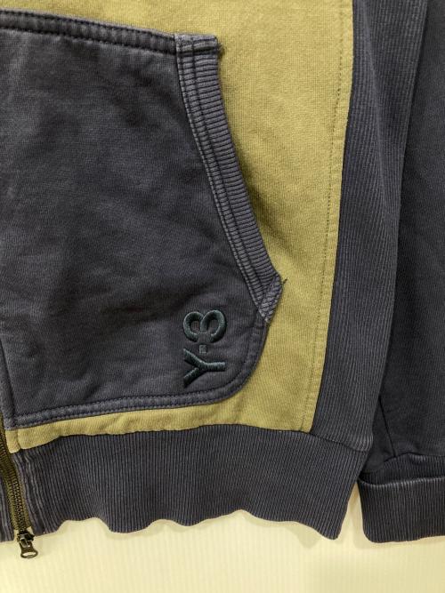 Y-3（ワイスリー）Y-3 (ワイスリー) ジップパーカー ネイビー×カーキ サイズ:Lの古着・服飾アイテム