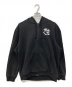 stussyステューシー）の古着「ジップパーカー」｜ブラック