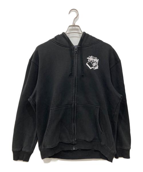 stussy（ステューシー）stussy (ステューシー) ジップパーカー ブラック サイズ:Lの古着・服飾アイテム