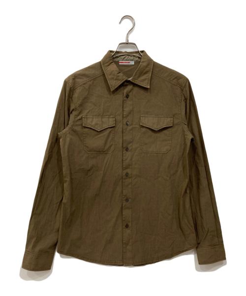 PRADA SPORTS（プラダスポーツ）PRADA SPORTS (プラダスポーツ) ミリタリーシャツ ブラウン サイズ:Lの古着・服飾アイテム