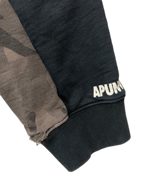 NEW BALANCE（ニューバランス）NEW BALANCE (ニューバランス) A BATHING APE (ア ベイシング エイプ) プルオーバーパーカー グレー×ブラック サイズ:Lの古着・服飾アイテム