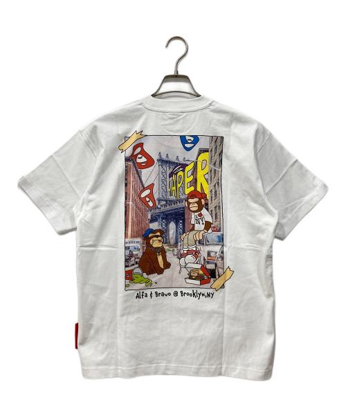 Aape BY A BATHING APE（エーエイプ バイ アベイシングエイプ）AAPE BY A BATHING APE (エーエイプ バイ アベイシングエイプ) プリントTシャツ ホワイト サイズ:Sの古着・服飾アイテム