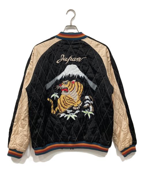 HOUSTON（ヒューストン）HOUSTON (ヒューストン) ビンテージ加工レーヨンスーベニアジャケット ブラック サイズ:XLの古着・服飾アイテム