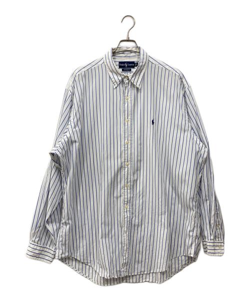 RALPH LAUREN（ラルフローレン）RALPH LAUREN (ラルフローレン) 90’s ストライプシャツ ホワイト×ブルー サイズ:SIZE 17 1/2の古着・服飾アイテム