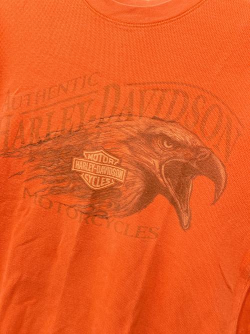 HARLEY-DAVIDSON（ハーレーダビッドソン）HARLEY-DAVIDSON (ハーレーダビッドソン) ロングスリーブカットソー オレンジ サイズ:Lの古着・服飾アイテム
