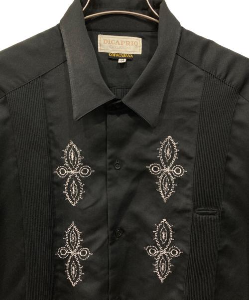 DiCAPRIO（ディカプリオ）DiCAPRIO (ディカプリオ) キューバシャツ ブラック サイズ:44の古着・服飾アイテム
