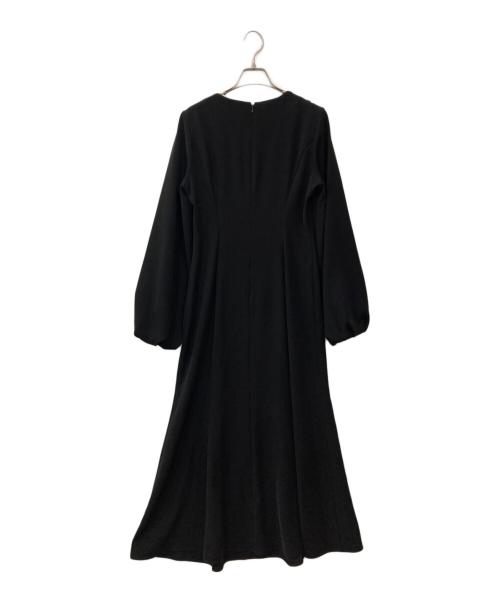 anuans（アニュアンス）anuans (アニュアンス) フロントリボンデザインワンピース ブラック サイズ:Mの古着・服飾アイテム