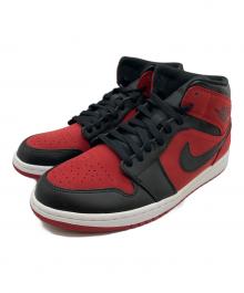 NIKE（ナイキ）の古着「Air Jordan 1 Mid "Gym Red/Black" / エアジョーダン1 ミッド "ホワイト/ジムレッド ブラック"」｜レッド×ブラック