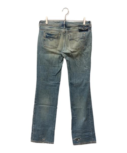 DIESEL（ディーゼル）DIESEL (ディーゼル) 刺繍デニムパンツ インディゴ サイズ:W30×L32の古着・服飾アイテム