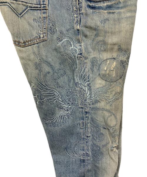 DIESEL（ディーゼル）DIESEL (ディーゼル) 刺繍デニムパンツ インディゴ サイズ:W30×L32の古着・服飾アイテム