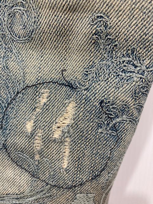 DIESEL（ディーゼル）DIESEL (ディーゼル) 刺繍デニムパンツ インディゴ サイズ:W30×L32の古着・服飾アイテム