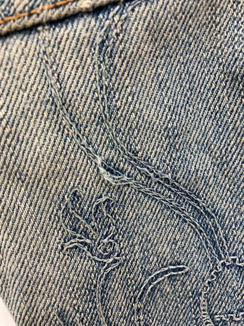 DIESEL（ディーゼル）DIESEL (ディーゼル) 刺繍デニムパンツ インディゴ サイズ:W30×L32の古着・服飾アイテム