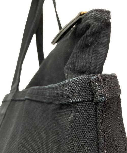 POLO RALPH LAUREN（ポロ・ラルフローレン）POLO RALPH LAUREN (ポロ・ラルフローレン) ロゴキャンバスミディアムトートバッグ ブラックの古着・服飾アイテム