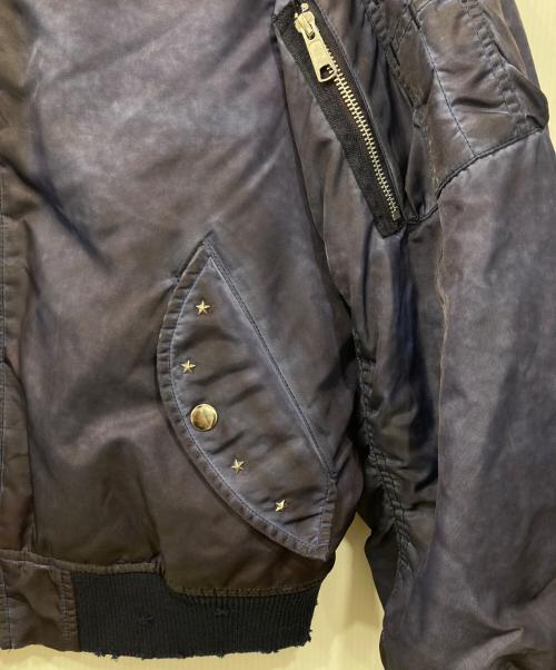 BELVET（ベルベット）BELVET (ベルベット) MA-1ジャケット パープル サイズ:Mの古着・服飾アイテム