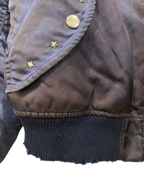 BELVET（ベルベット）BELVET (ベルベット) MA-1ジャケット パープル サイズ:Mの古着・服飾アイテム